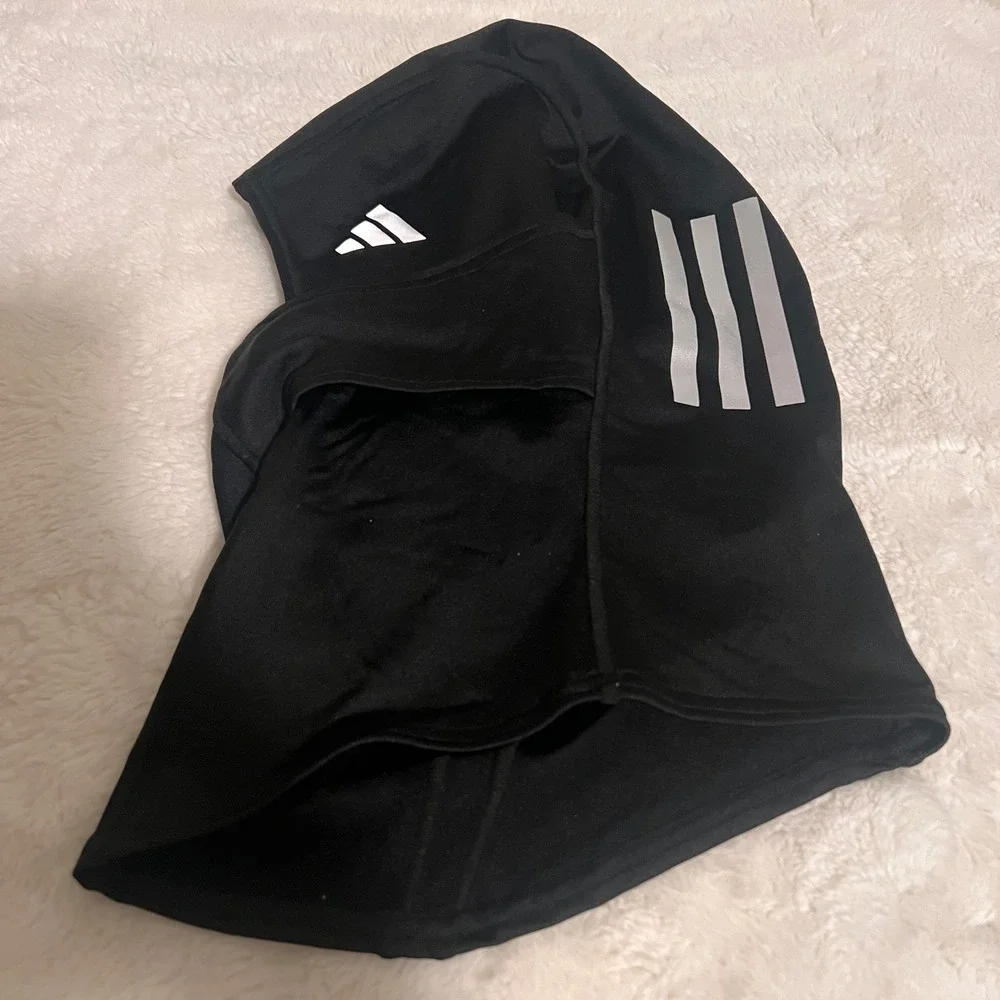 Adidas Alphaskin 3 Balaclava Mens One Size Black Silver Reflective Hood Ski Mask